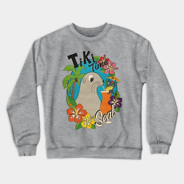 Tiki Time Seal Crewneck Sweatshirt by ArtsofAll